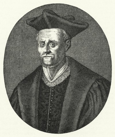 François Rabelais, escritor francés (grabado) de German School