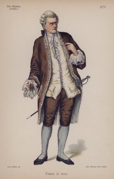 Franz, de Los Bandidos por Friedrich Schiller de German School