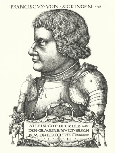 Franz von Sickingen, caballero alemán del período de la Reforma de German School