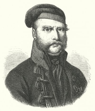 Federico Guillermo, Duque de Brunswick-Wolfenbüttel, soldado alemán que lideró a los Brunswickers Negros contra los franceses durante la ocupación de Alemania en las Guerras Napoleónicas de German School