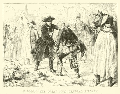 Federico el Grande y el general Ziethen de German School