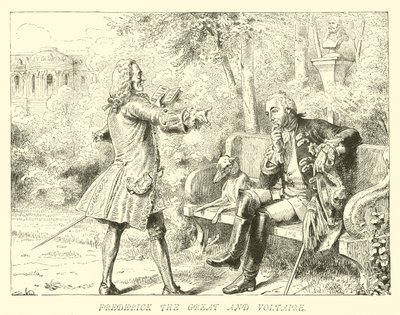 Federico el Grande y Voltaire de German School