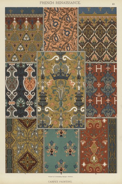 Renacimiento Francés, Pintura de Alfombras de German School