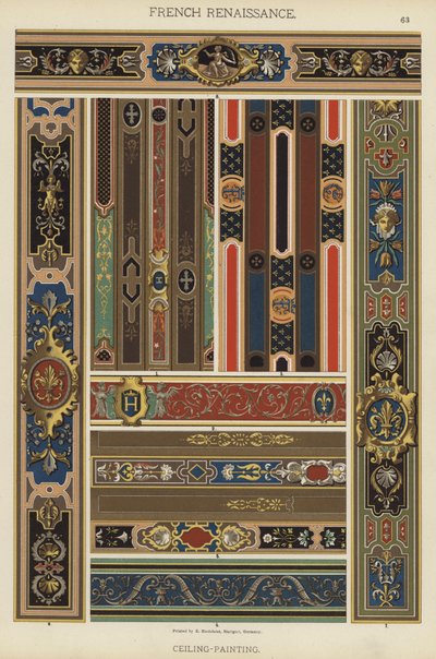 Renacimiento francés, techo pintado de German School