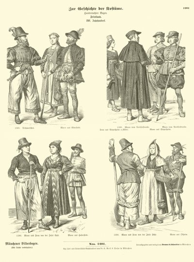 Trajes frisones, siglo XVI de German School
