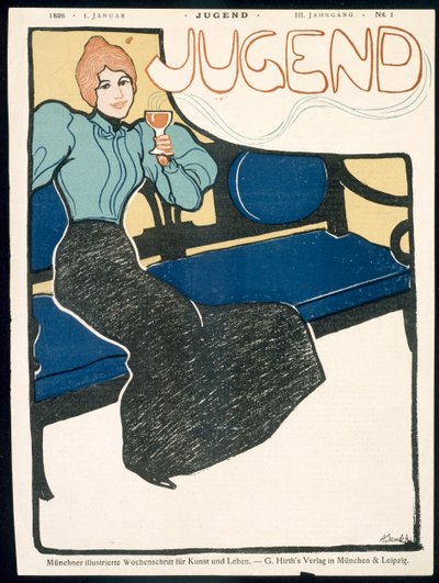 Portada de la revista Jugend, enero de 1898 de German School