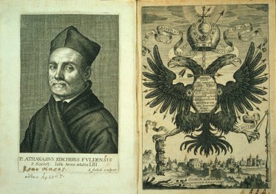 Portada de Magnes sive de Arte Magnetica Opus Tripartitum por Athanasius Kircher, 1643 de German School
