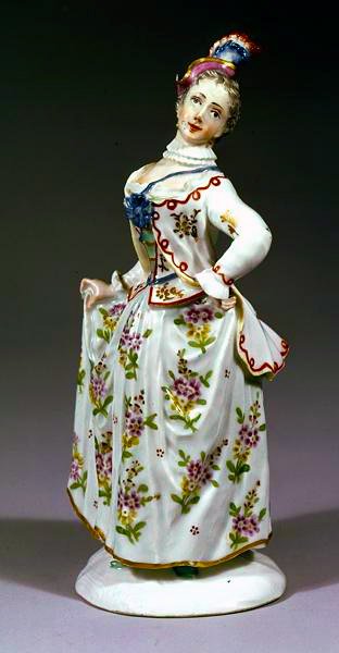 Figura de una dama de Fuerstenberg de German School