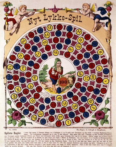 Juego de la oca alemana. Siglo XIX. de German School
