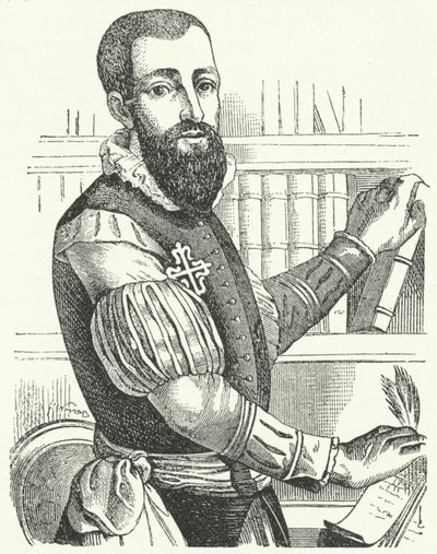 Garcilaso de la Vega, poeta y soldado español (grabado) de German School