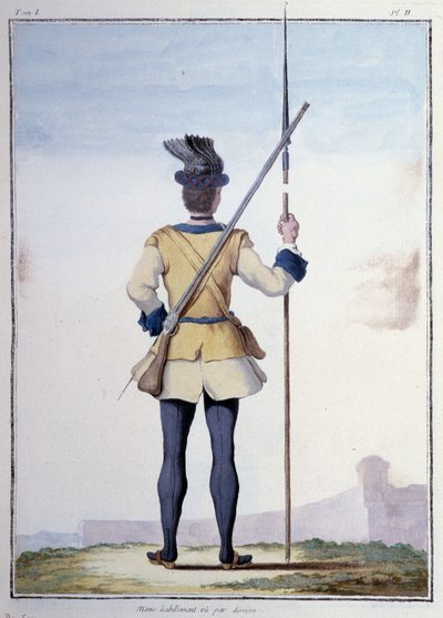 Vestimenta del soldado (espalda) - en “Mis sueños” del Conde de Sajonia de German School