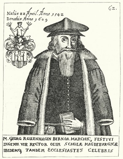 Georg Rollenhagen, dramaturgo alemán (grabado) de German School