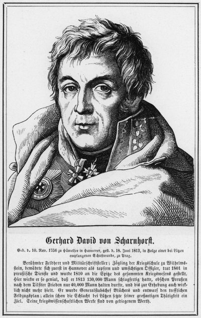 Gerhard David von Scharnhorst (grabado) de German School