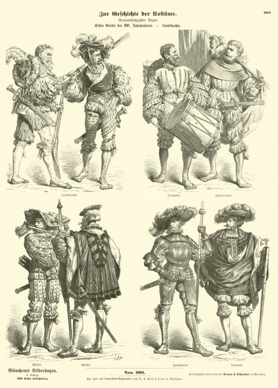 Landsknechte alemanes, principios del siglo XVI de German School