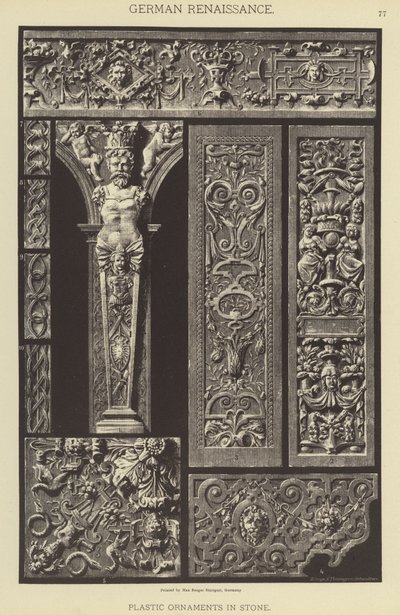 Renacimiento Alemán, Ornamentos Plásticos en Piedra de German School