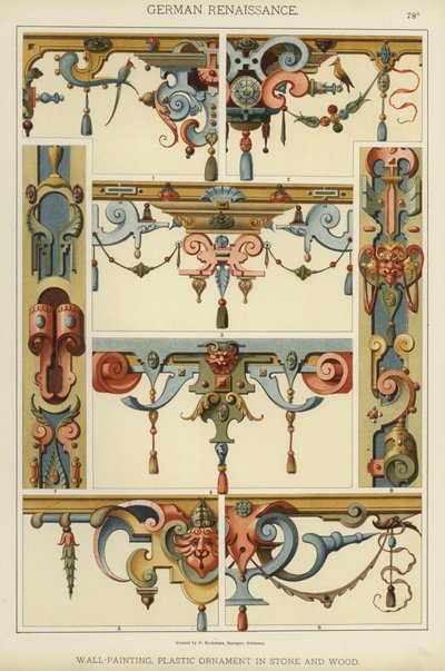 Renacimiento Alemán, Pintura Mural, Ornamento Plástico en Piedra y Madera de German School