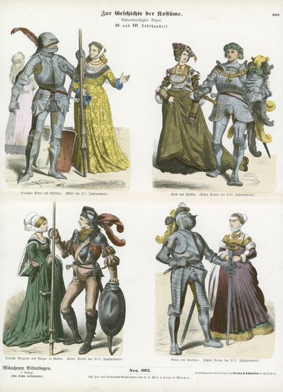 Armaduras y trajes alemanes, siglos XV y XVI de German School