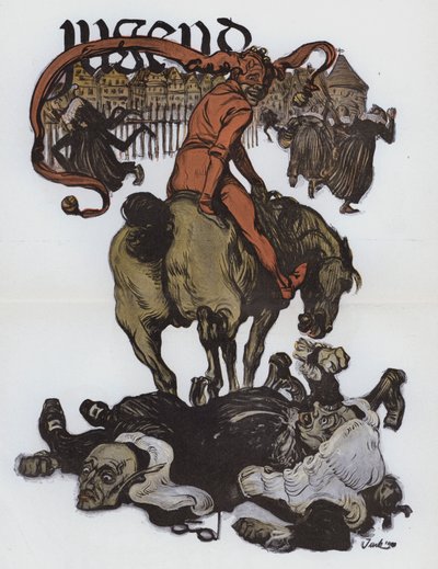 Caricatura alemana de la revista Jugend de German School