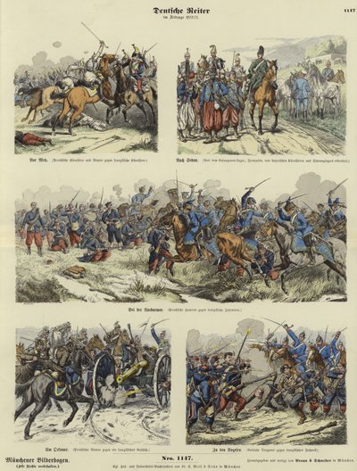 Caballería alemana de la Guerra Franco-Prusiana, 1870-1871 de German School