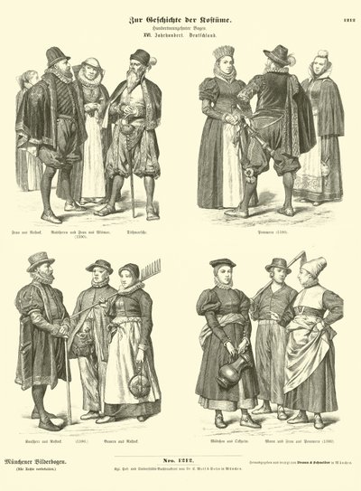 Trajes alemanes, siglo XVI de German School