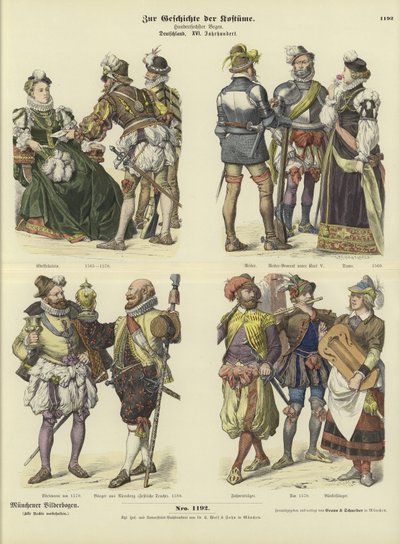 Trajes alemanes, siglo XVI de German School