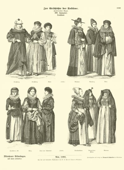 Trajes alemanes, siglo XVII de German School