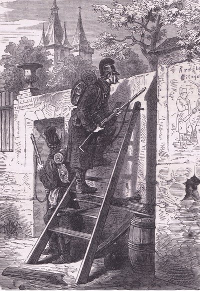Partida de exploración alemana, Historia de la Guerra entre Francia y Alemania de Cassell publicada por Cassell and Company Limited, c.1890 de German School