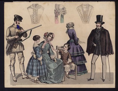Placa de moda alemana, mediados del siglo XIX de German School
