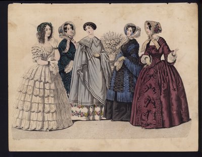 Placa de moda alemana, mediados del siglo XIX de German School