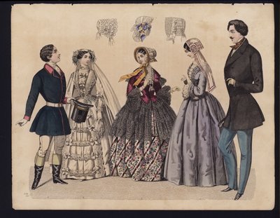 Placa de moda alemana, mediados del siglo XIX de German School
