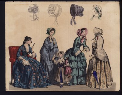 Placa de moda alemana, mediados del siglo XIX de German School
