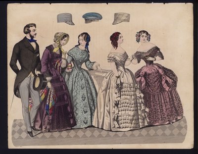 Placa de moda alemana, mediados del siglo XIX de German School