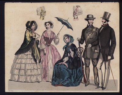 Placa de moda alemana, mediados del siglo XIX de German School