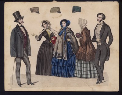 Placa de moda alemana, mediados del siglo XIX de German School