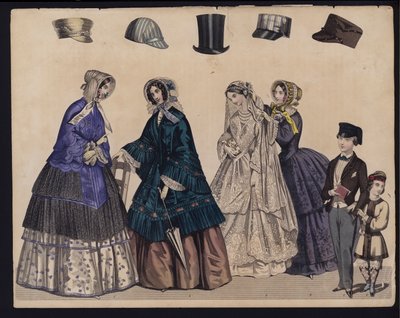 Placa de moda alemana, mediados del siglo XIX de German School