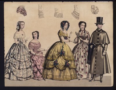 Placa de moda alemana, mediados del siglo XIX de German School