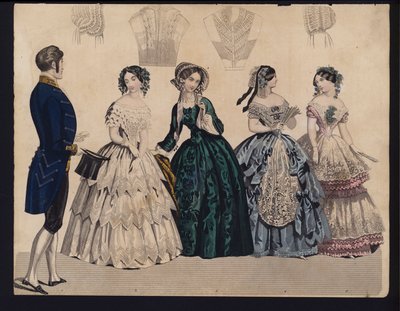 Placa de moda alemana, mediados del siglo XIX de German School