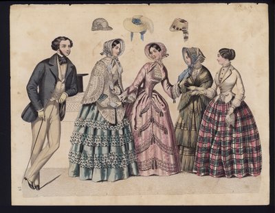 Placa de moda alemana, mediados del siglo XIX de German School