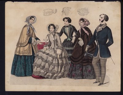 Placa de moda alemana, mediados del siglo XIX de German School