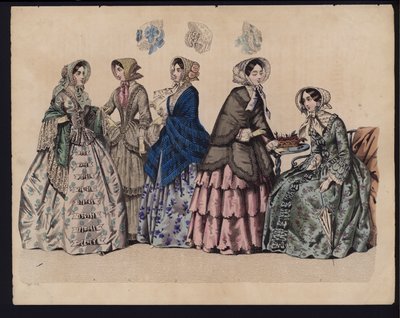 Placa de moda alemana, mediados del siglo XIX de German School