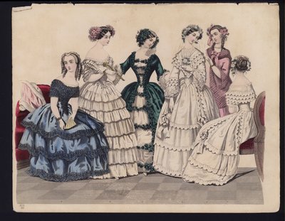 Placa de moda alemana, mediados del siglo XIX de German School