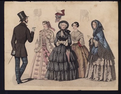 Placa de moda alemana, mediados del siglo XIX de German School