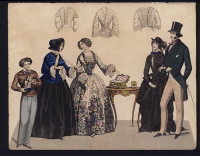Placa de moda alemana, mediados del siglo XIX de German School