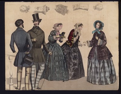 Placa de moda alemana, mediados del siglo XIX de German School