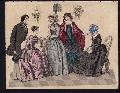 Placa de moda alemana, mediados del siglo XIX de German School