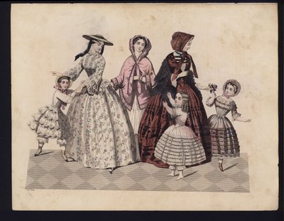 Placa de moda alemana, mediados del siglo XIX de German School