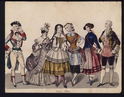 Placa de moda alemana, mediados del siglo XIX de German School
