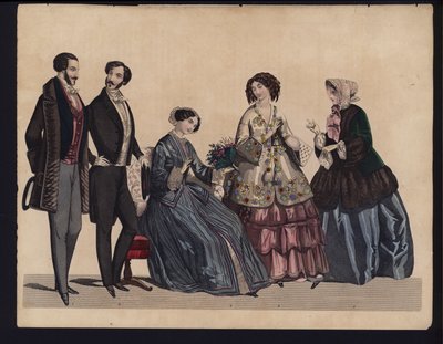 Placa de moda alemana, mediados del siglo XIX de German School