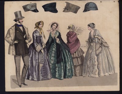 Placa de moda alemana, mediados del siglo XIX de German School