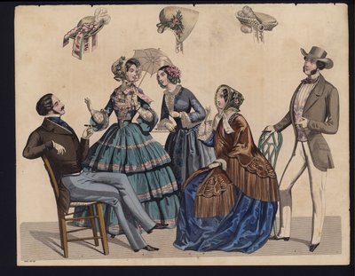 Placa de moda alemana, mediados del siglo XIX de German School